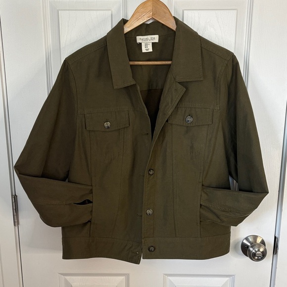 Rachel Zoe XL Dark Olive Utility Jacket - Picture 8 of 8